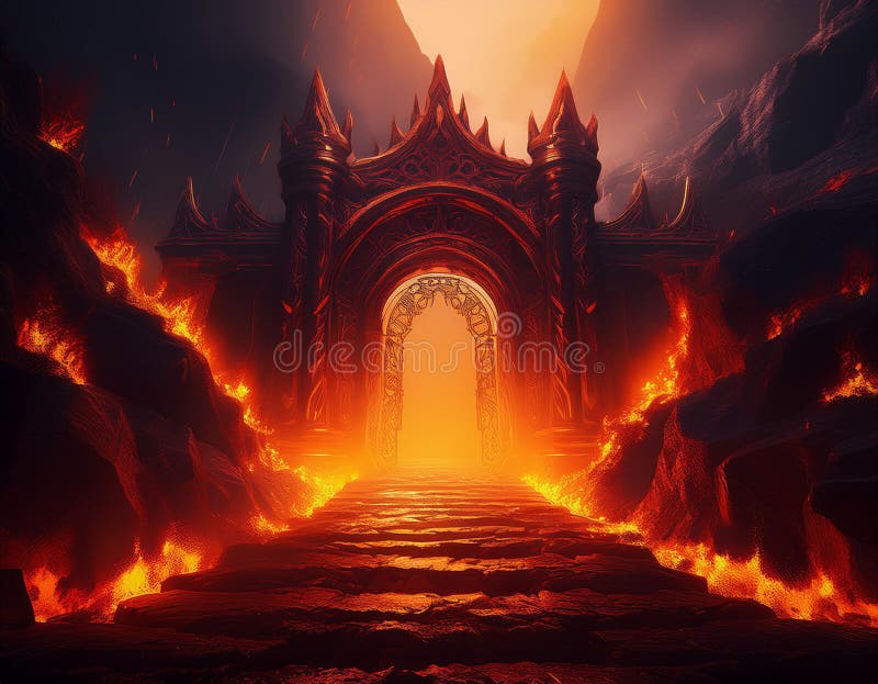 Image of Entrance To Gate of Hell Stock Illustration ...